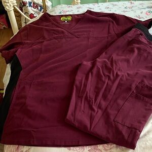 Medline Burgundy Scrub Set
